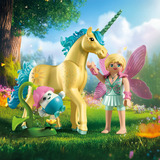 PLAYMOBIL 71842 Magic Unicorns: Sammeleinhorn Sonnenscheinblüte mit Fee, Konstruktionsspielzeug 