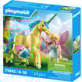 PLAYMOBIL 71842 Magic Unicorns: Sammeleinhorn Sonnenscheinblüte mit Fee, Konstruktionsspielzeug 