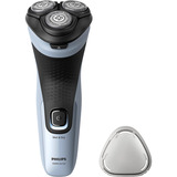 Philips Shaver 3000X Series, Rasierer hellblau/schwarz,  USB-A-Ladeanschluss 