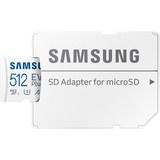 SAMSUNG EVO Plus 512 GB microSDXC (2021), Speicherkarte weiß, UHS-I U3, Class 10, V30, A2