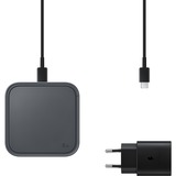 Samsung Wireless Charger Pad mit Schnellladeadapter EP-P2400T, Ladegerät dunkelgrau