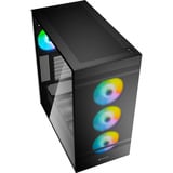 Sharkoon Rebel C50 RGB Generalüberholt, Tower-Gehäuse schwarz, Gehärtetes Glas