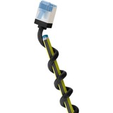 goobay Ultraflexibles Cat.6a Patchkabel slim, U/FTP schwarz, 2 Meter, extrakurze Stecker