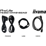 iiyama ProLite TE8614MIS-B2AG, Public Display schwarz (matt), UltraHD/4K, Touchscreen, HDMI, DP, USB-C