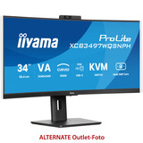 iiyama ProLite XCB3497WQSNPH-B1, LED-Monitor 86.4 cm (34 Zoll), schwarz (matt), UWQHD, VA, Curved, KVM, USB-Hub, USB-C, Webcam, 120Hz Panel