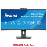 iiyama ProLite XCB3497WQSNPH-B1, LED-Monitor 86.4 cm (34 Zoll), schwarz (matt), UWQHD, VA, Curved, KVM, USB-Hub, USB-C, Webcam, 120Hz Panel