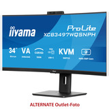 iiyama ProLite XCB3497WQSNPH-B1, LED-Monitor 86.4 cm (34 Zoll), schwarz (matt), UWQHD, VA, Curved, KVM, USB-Hub, USB-C, Webcam, 120Hz Panel