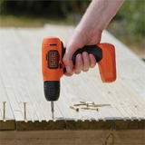 BLACK+DECKER Akku-Bohrschrauber BDCD8, 7,2Volt orange/schwarz, Li-Ionen Akku 1,5Ah