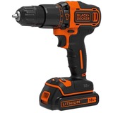 BLACK+DECKER Akku-Schlagbohrschrauber BDCHD18KBST, 18Volt schwarz/orange, 2x smart tech Li-Ionen Akku 1,5Ah, im Koffer