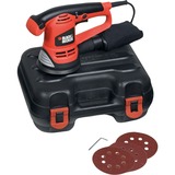 BLACK+DECKER Exzenterschleifer KA191EK orange/schwarz, Transportkoffer, 480 Watt