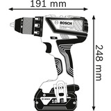 Bosch Akku-Bohrschrauber GSR 18V-28 Professional solo, 18Volt blau/schwarz, ohne Akku und Ladegerät, in L-BOXX