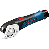 Bosch Akku-Universalschere GUS 10,8/12 V-Li, Elektroschere blau, ohne Akku und Ladegerät, L-BOXX