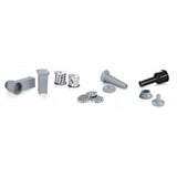 Bosch Home Fleischwolf ProPower MFW67440 silber/schwarz, 700 Watt, Schnitzler-, Wurstfüller- und Kebbe-Aufsatz