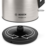 Bosch Home Wasserkocher DesignLine TWK3P420 edelstahl/schwarz, 1,7 Liter