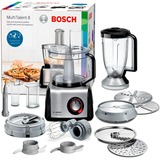 Bosch Kompakt-Küchenmaschine MultiTalent 8 schwarz/edelstahl (gebürstet), 1.250 Watt