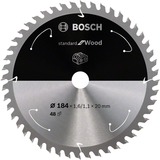 Bosch Kreissägeblatt Standard for Wood, Ø 184mm, 48Z Bohrung 20mm, für Akku-Handkreissägen