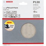 Bosch Netzschleifblatt M480 Net Best for Wood and Paint, Ø 150mm, K120 5 Stück, für Exzenterschleifer