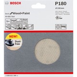 Bosch Netzschleifblatt M480 Net Best for Wood and Paint, Ø 150mm, K180 5 Stück, für Exzenterschleifer