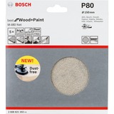 Bosch Netzschleifblatt M480 Net Best for Wood and Paint, Ø 150mm, K80 5 Stück, für Exzenterschleifer