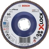 Bosch PRO X571 X-LOCK Fächerschleifscheibe, Ø 115mm, K60 Bohrung 22,23mm, gerade