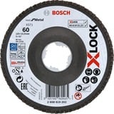 Bosch PRO X571 X-LOCK Fächerschleifscheibe, Ø 125mm, K60 Bohrung 22,23mm, abgewinkelt