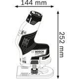 Bosch Professional Akku-Kantenfräse GKF 12V-8 Professional solo, 12Volt, Oberfräse blau/schwarz, ohne Akku und Ladegerät, in L-BOXX