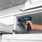 Bosch Professional Akku-Schlagbohrschrauber GSB 12V-15 Professional, 12 Volt blau/schwarz, Li-Ionen Akku 2,0Ah, Li-Ionen Akku 4,0Ah, Bohrer- & Bit-Set