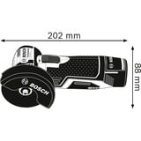 Bosch Professional Akku-Winkelschleifer GWS 12V-76 Professional, 12Volt blau/schwarz, 2x Li-Ionen Akku 2,0Ah