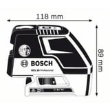 Bosch Professional Kombilaser GCL 25 Professional, Kreuzlinienlaser blau/schwarz, Schutztasche