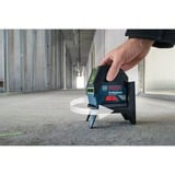 Bosch Professional Kombilaser GCL 2-15 G, Kreuzlinienlaser blau/schwarz, mit grünen Laserlinien, roten Lotpunkten