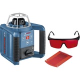 Bosch Rotationslaser GRL 300 HV Professional, mit Halterung blau/schwarz, 2x Akku, Koffer