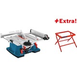 Bosch Tischkreissäge GTS 10 XC + Untergestell GTA 6000 blau, 2100 Watt