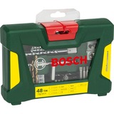 Bosch V-Line TiN-Bohrer- und Bit-Set, 48-teilig, Bohrer- & Bit-Satz grün, mit Magnetstab