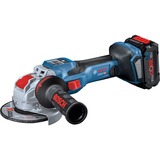 Bosch X-LOCK Akku-Winkelschleifer BITURBO GWX 18V-15 SC Professional blau/schwarz, 2x Akku ProCORE18V 5,5Ah, Bluetooth Modul, in L-BOXX