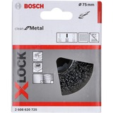 Bosch X-LOCK Topfbürste Clean for Metal, Ø 75mm, gewellt 0,3mm Stahldraht, für X-LOCK Winkelschleifer
