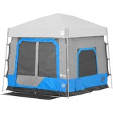 E-Z Up Einhängezelt Camping Cube 5.4 Angled, Splash hellblau/grau, ohne Dach und Faltgestell