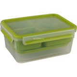 Emsa CLIP & GO Lunchbox XL, Lunch-Box grün/transparent, mit Einsätzen