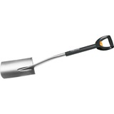 Fiskars SmartFit Teleskop-Spaten, rund schwarz/silber, 19cm