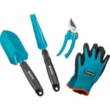 GARDENA Grundausstattung Kleingeräte 08965-30, Garten-Set türkis/schwarz, 4-teilig