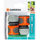 GARDENA Schlauchverbinder Satz 13mm (1/2"), 15mm (5/8"), Schlauchstück grau/orange, 2 Stück