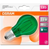 LEDVANCE Osram LED STAR Deco Classic Grün 1.6 W/7500K E27, LED-Lampe ersetzt 15 Watt