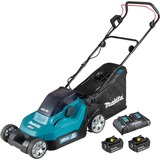 Makita Akku-Rasenmäher DLM382PM2, 36Volt (2x18Volt) blau/schwarz, 2x Li-Ionen Akku 4,0Ah