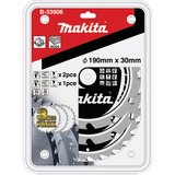 Makita Kreissägeblatt-Satz MAKFORCE B-33906, Ø 190mm, 12Z / 24Z 3-teilig, Bohrung 30mm