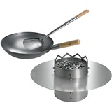 Moesta WOK'N BBQ Komplettpaket, für 50cm Kugelgrill edelstahl/holz, 3-teilig