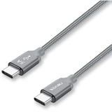 Nevox USB 2.0 Kabel, USB-C Stecker > USB-C Stecker grau, 2 Meter, PD, Laden mit bis zu 100 Watt