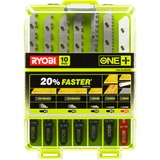 Ryobi Stichsägeblatt-Set RAK10JSB, 10-teilig, Sägeblatt-Satz grün