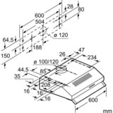 Siemens LU63LCC50 iQ100, Dunstabzugshaube edelstahl