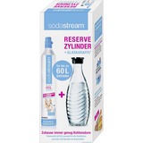 SodaStream Reservepack CO2-Zylinder 60L + 1 Glaskaraffe, Wassersprudler