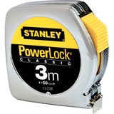 Stanley Bandmaß Powerlock, 3 Meter gelb/chrom, 19mm, Kunststoffgehäuse