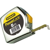 Stanley Bandmaß Powerlock, 5 Meter gelb/chrom, 25mm, Kunststoffgehäuse